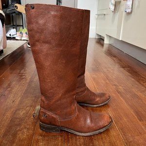 Frye Melissa Button Back - Zip Boot - Cognac